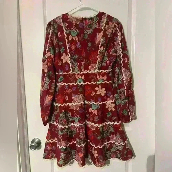The Moon Red Romantic Floral Dress. Size Smalll. Perfect Condition - Picture 4 of 7